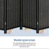 4 Panel Bamboo Room Divider 6 Ft Tall 6 Ft Wide Room Dividers and Folding Privacy Screens Privacy Wall Divider Folding Room Partitions and Dividers, Portable and Lightweight Separadores De Cuartos view 2