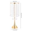 Wedding Centerpieces Flower Vases, 10 Pcs 21.9inch Tall Crystal Gold Vase Metal Flowers Stand for Party Tables Decorations Reception, Elegant Weddings Decoration Table Chandelier Centerpiece Stands view 2