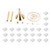 Wedding Centerpieces Flower Vases, 10 Pcs 21.9inch Tall Crystal Gold Vase Metal Flowers Stand for Party Tables Decorations Reception, Elegant Weddings Decoration Table Chandelier Centerpiece Stands view 4