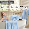 4 Piece Extra Large Bath Towel 35"x70" Oversized Bath Sheet Blue Bath Towel Set for Bathroom Ultra Soft Cozy Highly Absorbent Quick Dry Bathroom Towel for Spa Gym Hotel,Shower Towel for Daily Use view 2
