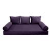 Prolinemax Style V3 Twin-XL Size Velvet Contrast Pipe Indoor Daybed Bolster Pillow Cushion Mattress Fitted Sheet |Cover ONLY| AD339 view 1