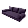Prolinemax Style V3 Twin-XL Size Velvet Contrast Pipe Indoor Daybed Bolster Pillow Cushion Mattress Fitted Sheet |Cover ONLY| AD339 view 2