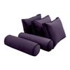 Prolinemax Style V3 Twin-XL Size Velvet Contrast Pipe Indoor Daybed Bolster Pillow Cushion Mattress Fitted Sheet |Cover ONLY| AD339 view 3