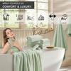 4 Piece Extra Large Bath Towel 35"x70" Oversized Bath Sheet Green Bath Towel Set for Bathroom Ultra Soft Cozy Highly Absorbent Quick Dry Bathroom Towel for Spa Gym Hotel,Shower Towel for Daily Use view 2