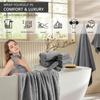 4 Piece Extra Large Bath Towel 35"x70" Oversized Bath Sheet Grey Bath Towel Set for Bathroom Ultra Soft Cozy Highly Absorbent Quick Dry Bathroom Towel for Spa Gym Hotel,Shower Towel for Daily Use view 2