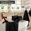 8 Piece Bath Towel Set Black|2 Oversized Large Bath Sheet,2 Hand Towels,4 Washcloths| Ultra Soft Cozy Bath Towel Set for Bathroom Hotel Gym Spa,Highly Absorbent & Quick Dry Bathroom Towel Collections view 3