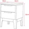 FLBT NightstandforBedroom,BedroomSolidWoodLargeStorageDrawerBedsideTable,SilentAndSmoothRailDrawer,UsedforLivingRoomBedroomSofa(Color:A) Needed view 3