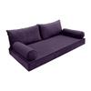 Cover ONLY Model V2 Full Velvet Contrast Pipe Indoor Daybed Mattress Cushion AD339 view 1