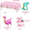 Two Rex Birthday Party Decorations Girl, Pink Dinosaur 2nd Birthday Party Supplies, 2nd Birthday Party Supplies Girl Two Rex Dino Theme Party Decor Supplies view 4