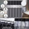 Bathroom Accessories Set with Glitter Shower Curtain and Bath Mats, 24 Piece Grey Shower Curtain Set,Bathroom Accessories Set Complete for Home Decor view 3
