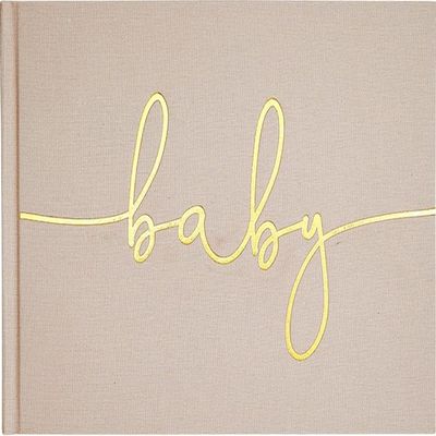 Stephan Baby Guest Book - Hardcover Linen Embossed Baby Shower Keepsake Memory Book, 9.25 x 7-Inches, Baby