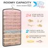 BAGSMART Hanging Jewelry Organizer, Necklace Holder Anti-tangle Earrings Rings Hanger with 20 Jewelry Bags Travel Storage Roll with Pockets Hang on Closet, Wall, Door,1 Piece, Large, Black view 3