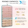 BAGSMART Hanging Jewelry Organizer, Necklace Holder Anti-tangle Earrings Rings Hanger with 20 Jewelry Bags Travel Storage Roll with Pockets Hang on Closet, Wall, Door,1 Piece, Large, Teal view 3