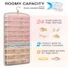 BAGSMART Hanging Jewelry Organizer, Necklace Holder Anti-tangle Earrings Rings Hanger with 20 Jewelry Bags Travel Storage Roll with Pockets Hang on Closet, Wall, Door,1 Piece, Large Grey view 3