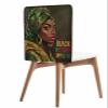 Black Day History 4 Packs Dining Chair Back Cover,Kitchen Dinner Chair Seat Covers Washable Chair Slip Covers,Black Women African American Party Month Removable Slipcovers Protect for Dinning view 1