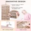 BAGSMART Hanging Jewelry Organizer, Necklace Holder Anti-tangle Earrings Rings Hanger with 20 Jewelry Bags Travel Storage Roll with Pockets Hang on Closet, Wall, Door,1 Piece, Large Pink view 4