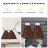 Abstract Coffee Bean Line Kitchen Hand Towels with Hanging Loops, Retro Brown Super Soft Thick Oven Fingertip Dry Microfiber Tie Dish Towel Absorbent Cleaning Washcloth for Bathroom, Kitchen Set of 1 view 4