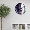 Indianapolis Scenery Wall Clock Indiana USA Landscape Travel Wall Clocks Battery Operated 9 Inch Non-Ticking Retro Country City Souvenir Home Decor Wall Decor for Kitchen Living Room Bedroom Office view 2