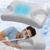 IKSTAR Cooling CPAP Pillow for Side Sleepers - Sleep Apnea Pillow for CPAP User - Reduce Air Leak/Hose Tangle/Mask Pressure - Memory Foam Neck Support Nasal Pillows Side/Back/Stomach Sleeper view 1