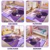 Afro Black Girls Rugs for Living Room Purple Carpets for Bedroom Black Girls Home Decor Art Music Girl Sofa Floor Mats Yoga Mats, 47" x 31" (2.7 x 3 Feet) view 4