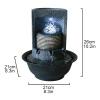 HIHELO Tabletop Fountain Desktop Fountain Living Room Decorative Waterfall Fountain Desk Decorative Fountain Indoor Flowing Water Decorative Fountain Indoor Fountain view 2