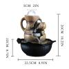 HIHELO Tabletop Fountain Creative Flowing Water Fountain Landscape Lucky Desktop Decoration Home Living Room Decoration Office Decoration Indoor Fountain view 2