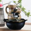 HIHELO Tabletop Fountain Creative Flowing Water Fountain Landscape Lucky Desktop Decoration Home Living Room Decoration Office Decoration Indoor Fountain view 3