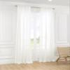 ATLINIA 100% Linen Sheer Curtain White Panel - 1 Panel Window Natural Linen Sheer for Bedroom Living Room Farmhouse Light Curtain Filtering Door Shades Privacy Rustic Boho Door Drape 63 inch view 2