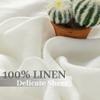 ATLINIA 100% Linen Sheer Curtain White Panel - 1 Panel Window Natural Linen Sheer for Bedroom Living Room Farmhouse Light Curtain Filtering Door Shades Privacy Rustic Boho Door Drape 63 inch view 3