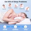 SAHEYER Memory Foam Cervical Pillow, 2 in 1 Ergonomic Orthopedic Neck Pillow for Neck and Shoulder Pain Relief, Side Sleeper Pillow for Side Back Stomach (Grey) view 4