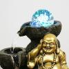 HIHELO Tabletop Fountain Fotai Waterfall Fountain Feng Shui Polo Office Decoration - Round Water Flow Waterfall Suitable for Office Bedroom Decoration Indoor Fountain view 3
