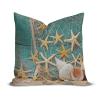 Beach Starfish Conch Throw Pillow Cover Beach Starfish Fishing Cushion Case Beach Starfish Conch Pillow Cover Hidden Zipper Beach Starfish Conch Pillow Case for Living Room Couch Sofa 18x18in view 1