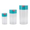 3pcs Airtight Food Storage Containers, Clear Plastic Jar with Airtight Lid Food Containers for Dry Foods Cookie Nuts Beans view 1