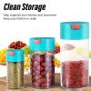 3pcs Airtight Food Storage Containers, Clear Plastic Jar with Airtight Lid Food Containers for Dry Foods Cookie Nuts Beans view 3