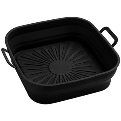 2PCS Foldable Air Fryer Silicone Pot, 8inch Silicone Air Fryer Liners Thickened Fryer Silicone Baking Tray for Kitchen Tool()
