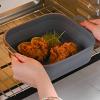 2PCS Foldable Air Fryer Silicone Pot, 8inch Silicone Air Fryer Liners Thickened Fryer Silicone Baking Tray for Kitchen Tool() view 2