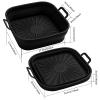 2PCS Foldable Air Fryer Silicone Pot, 8inch Silicone Air Fryer Liners Thickened Fryer Silicone Baking Tray for Kitchen Tool() view 4