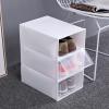 Deosdum 6PCS Clear Plastic Shoe Box, Thickened Shoe Storage Boxes Stackable Shoe Organizer Containers Space Saving for Shoes, Sneaker, High Heels, Slipper view 2