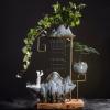 HIHELO Tabletop Fountain Chinese Flowing Water Ornament Feng Shui Lucky Tabletop Fountain Living Room Office Bedroom Fountain Table Top Ornament Indoor Fountain view 4