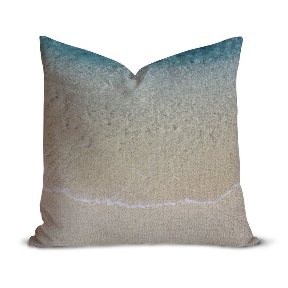 Beach Seaside Waves Throw Pillow Covers Sparkling Sea Cushion Case Sparkling Sea Pillowcase with Hidden Zipper Sparkling Sea Pillow Case for Sofa Bench Bed Home Decor 16x16in