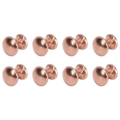SPYMINNPOO 8Pcs 1:12 Scale Miniature Round Head Knobs, Metal Dollhouse Door Handle Knobs Furniture Knobs Accessories (Bronze)