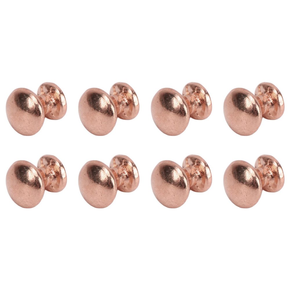 SPYMINNPOO 8Pcs 1:12 Scale Miniature Round Head Knobs, Metal Dollhouse Door Handle Knobs Furniture Knobs Accessories (Bronze)