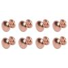SPYMINNPOO 8Pcs 1:12 Scale Miniature Round Head Knobs, Metal Dollhouse Door Handle Knobs Furniture Knobs Accessories (Bronze) view 1