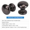 8Pcs 1:12 Scale Miniature Round Head Knobs, Metal Dollhouse Door Handle Knobs Furniture Knobs Accessories (Black) view 2