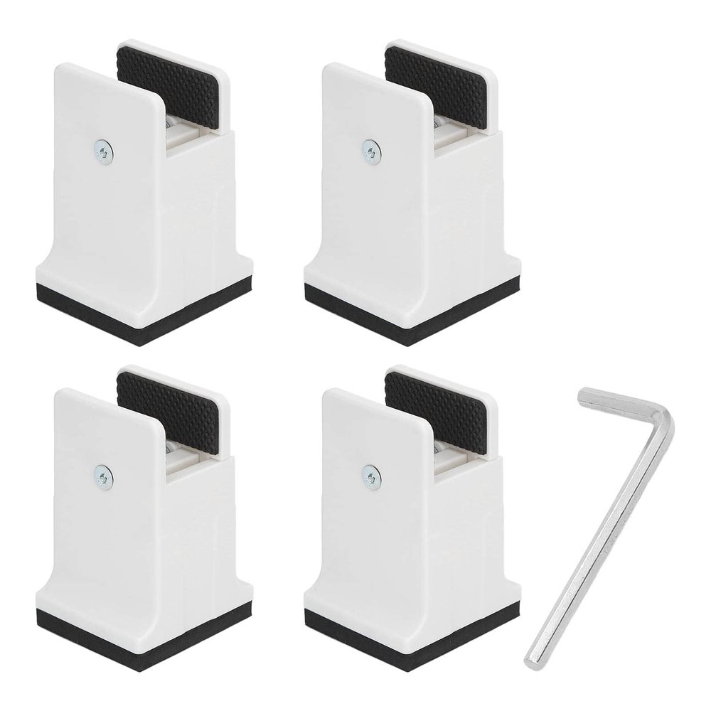 Srliya 4PCS Table Bed Risers, Adjustable Furniture Risers with Screw Clamp, Heavy Duty Sofa Couch Desk Bed Furniture Risers