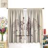 Western Cowboy Blackout Window Curtain, Country Theme Hand Drawn of American Wild West Desert with C Thermal Insulated Curtains for Bedroom Living Room Thermal Insulated Curtains Window Drapes 2 Panel view 3