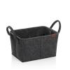 kela Fay 24463 Felt Basket, Dark Grey, Carry Handle view 1