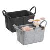 kela Fay 24463 Felt Basket, Dark Grey, Carry Handle view 2