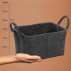 kela Fay 24463 Felt Basket, Dark Grey, Carry Handle view 3