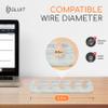 GLUIT Cord Organizer for Desk Cable Holder for Nightstand Charger Organizer Adhesive Desktop Wire Multislot Clips and Table Management Accessories Office Spaces Transparent 5 Pack, 15 Slots view 4